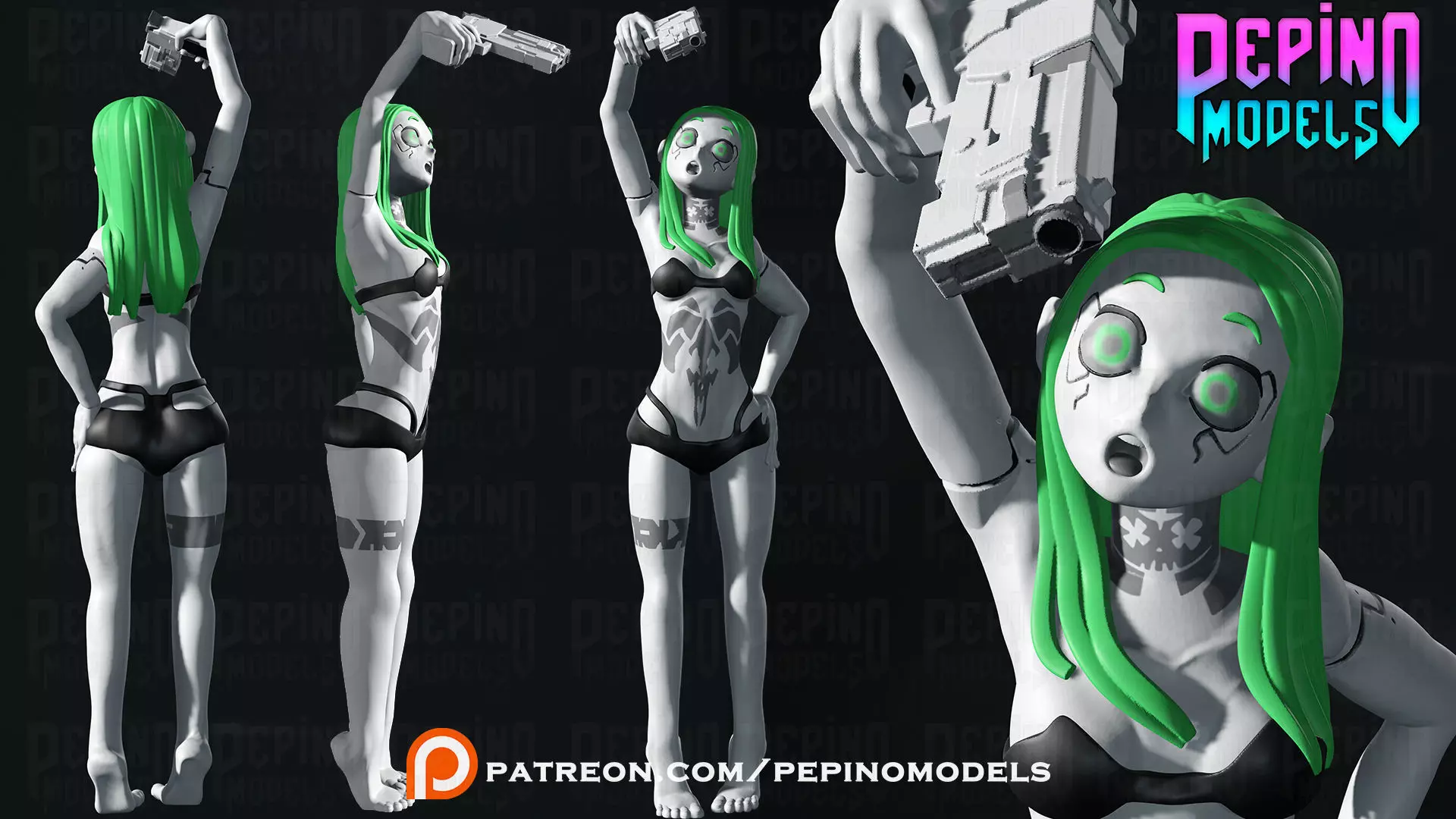 Rebecca at home -Cyberpunk Edgerunners - 62mm scale miniature 3D print model_0