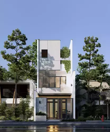 House Exterior Rendering Enscape Texture And Setting 1