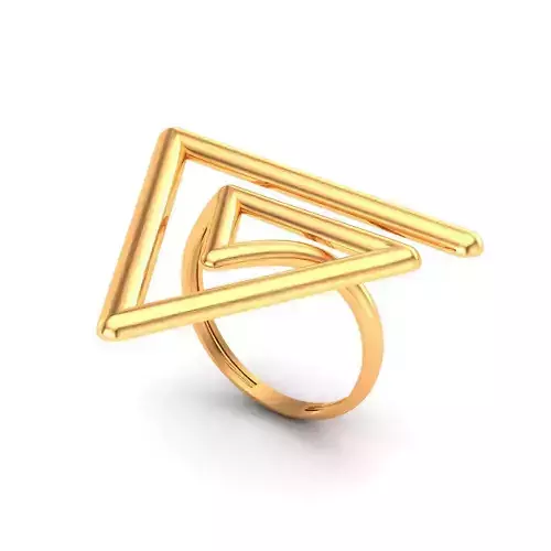 Minimal women gold ring 1005