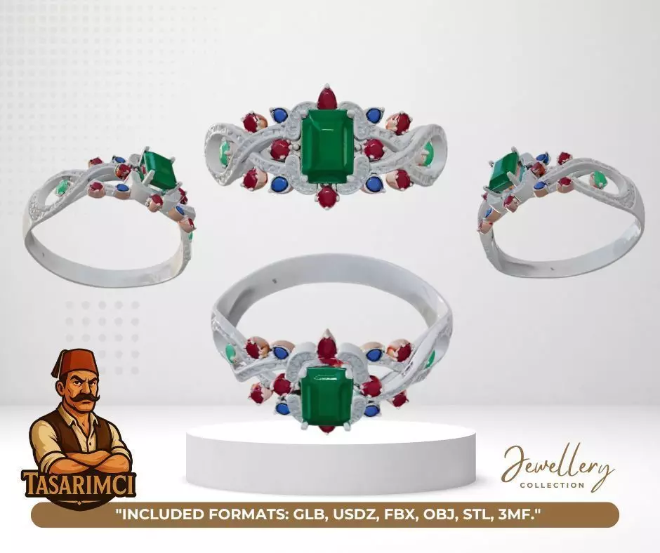 Eternal Grandeur Ottoman Ring Design V5 3D print model