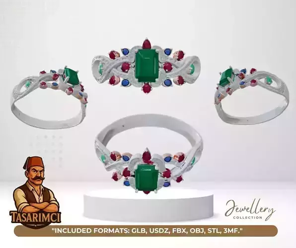 Eternal Grandeur  Ottoman Ring Design V5 3D print model