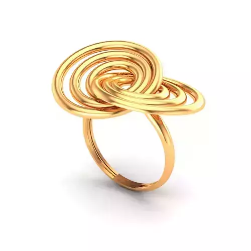 Minimal women gold ring 1006