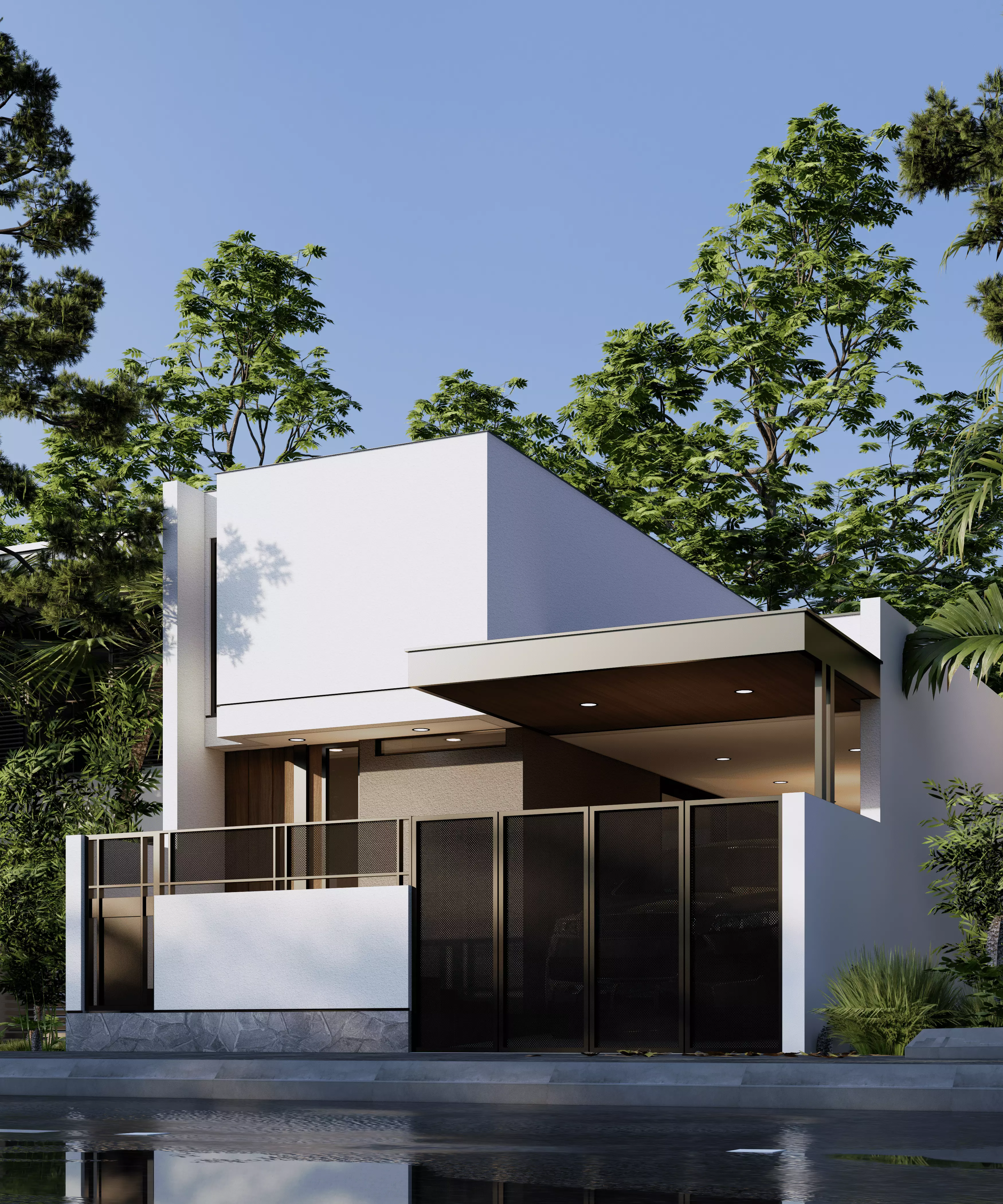 House Exterior Rendering Enscape Texture And Setting 2 3D model_0