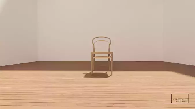 Bentwood Chair 3D Model - Wood - Minimalist Style