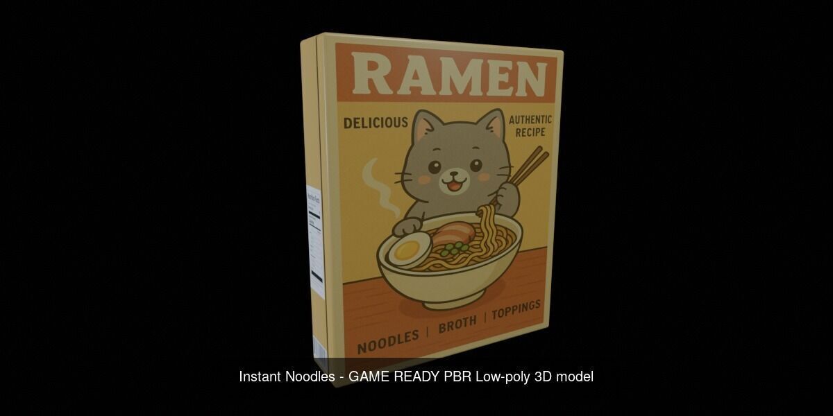 Instant Noodle - Ramen - 100 Different Texture Version 3D Model Collection_99