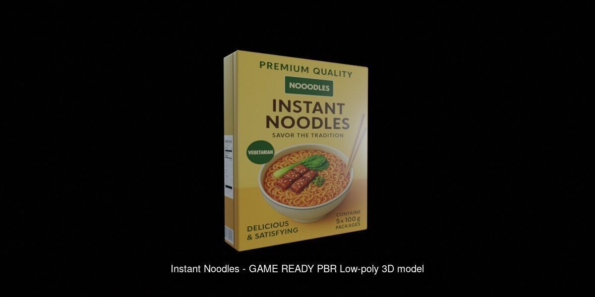 Instant Noodle - Ramen - 100 Different Texture Version 3D Model Collection_100