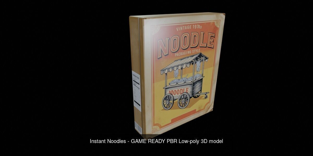 Instant Noodle - Ramen - 100 Different Texture Version 3D Model Collection_49