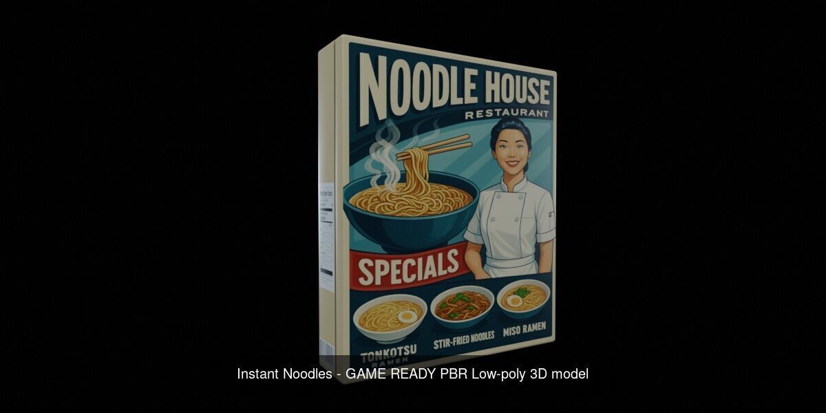 Instant Noodle - Ramen - 100 Different Texture Version 3D Model Collection_73