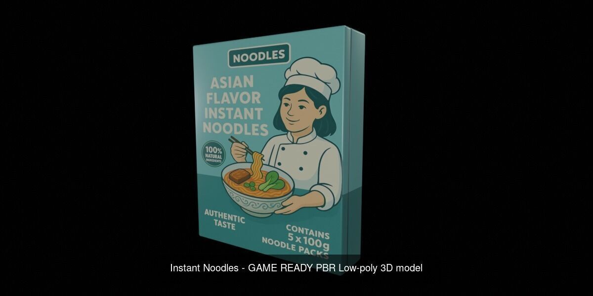 Instant Noodle - Ramen - 100 Different Texture Version 3D Model Collection_93