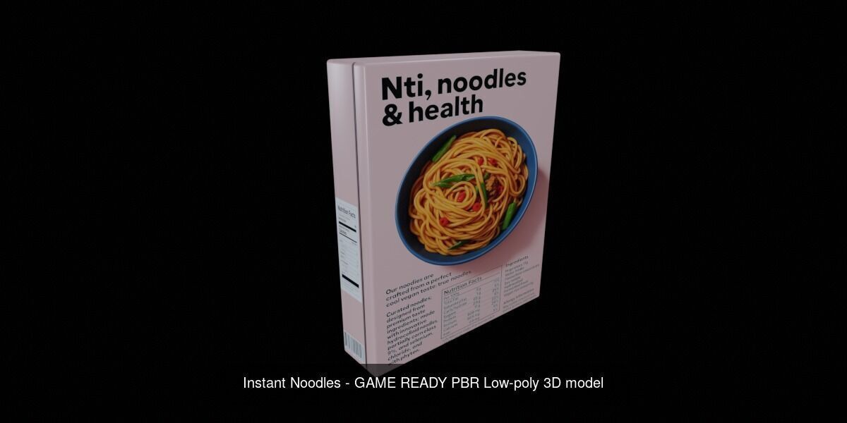 Instant Noodle - Ramen - 100 Different Texture Version 3D Model Collection_88