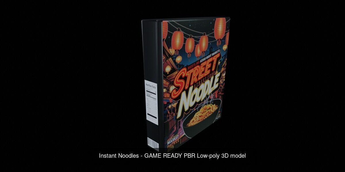 Instant Noodle - Ramen - 100 Different Texture Version 3D Model Collection_13