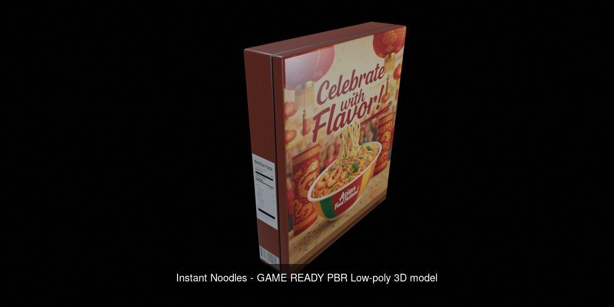 Instant Noodle - Ramen - 100 Different Texture Version 3D Model Collection_77