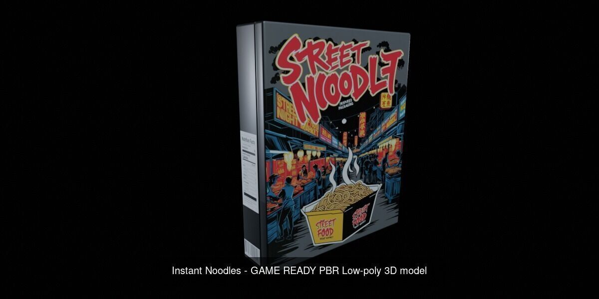 Instant Noodle - Ramen - 100 Different Texture Version 3D Model Collection_40
