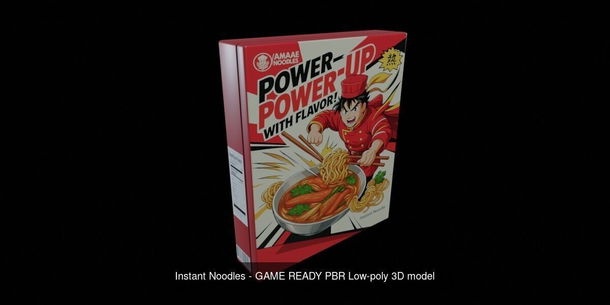 Instant Noodle - Ramen - 100 Different Texture Version 3D Model Collection_80