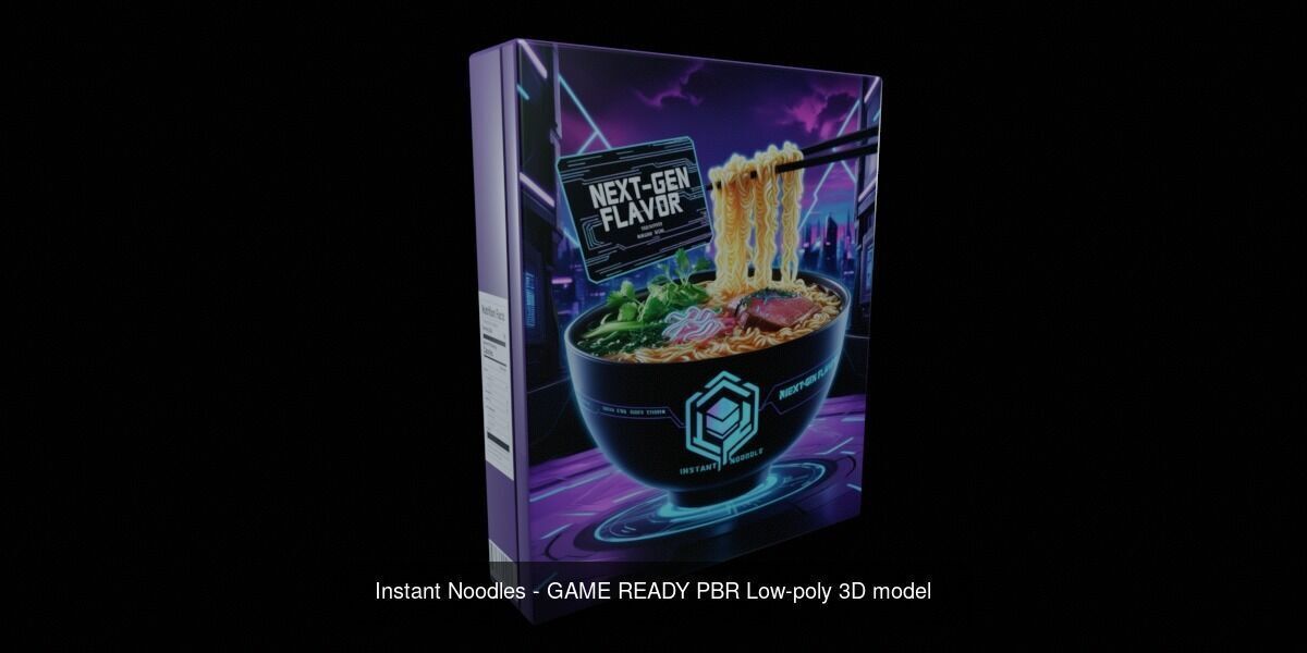 Instant Noodle - Ramen - 100 Different Texture Version 3D Model Collection_46