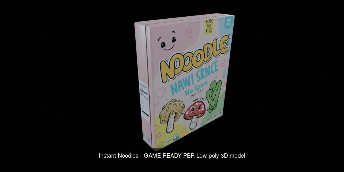 Instant Noodle - Ramen - 100 Different Texture Version 3D Model Collection_37