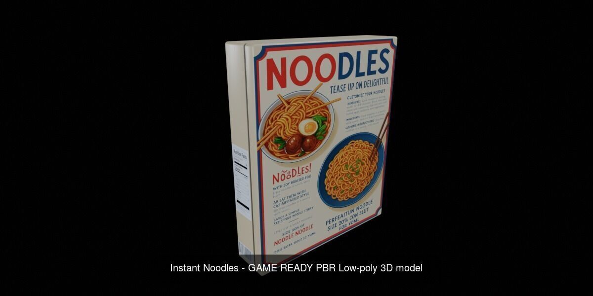 Instant Noodle - Ramen - 100 Different Texture Version 3D Model Collection_90