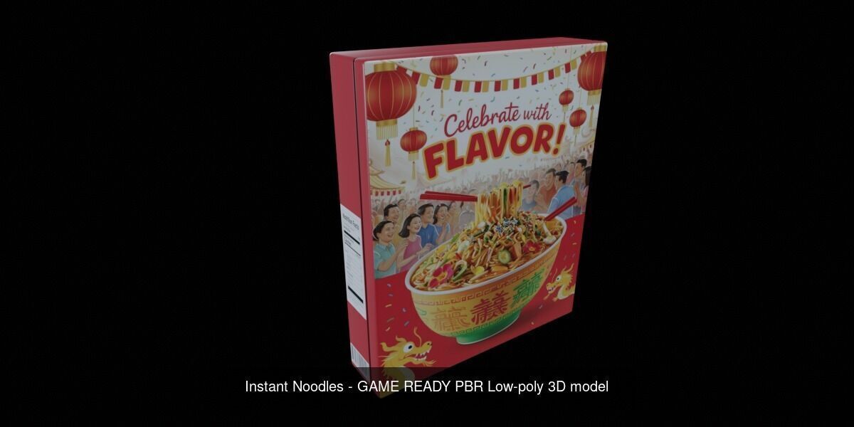Instant Noodle - Ramen - 100 Different Texture Version 3D Model Collection_60