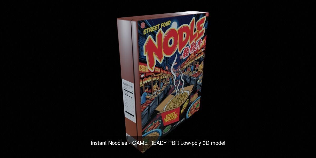 Instant Noodle - Ramen - 100 Different Texture Version 3D Model Collection_44