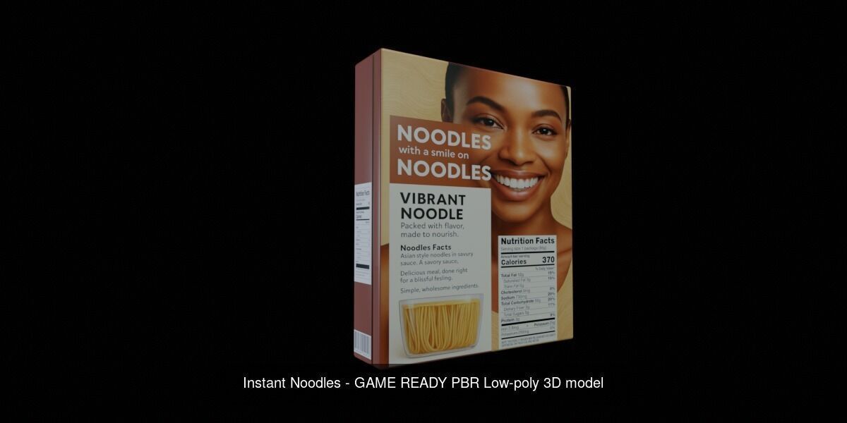 Instant Noodle - Ramen - 100 Different Texture Version 3D Model Collection_87
