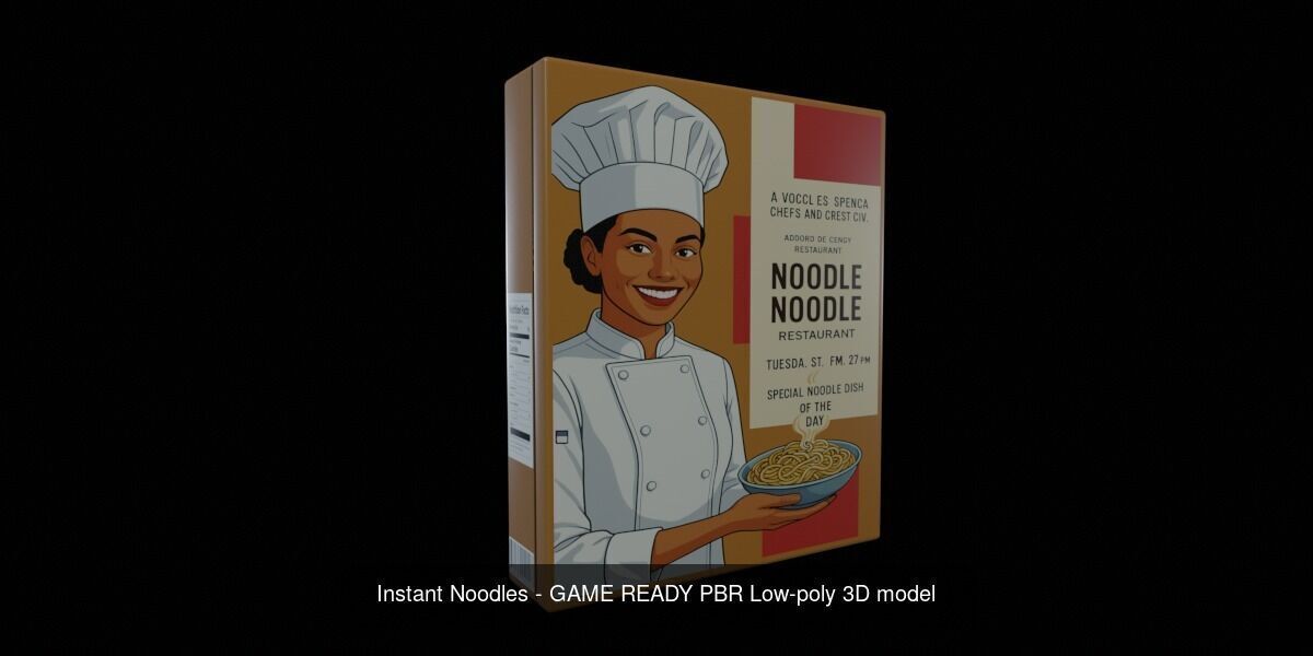 Instant Noodle - Ramen - 100 Different Texture Version 3D Model Collection_72