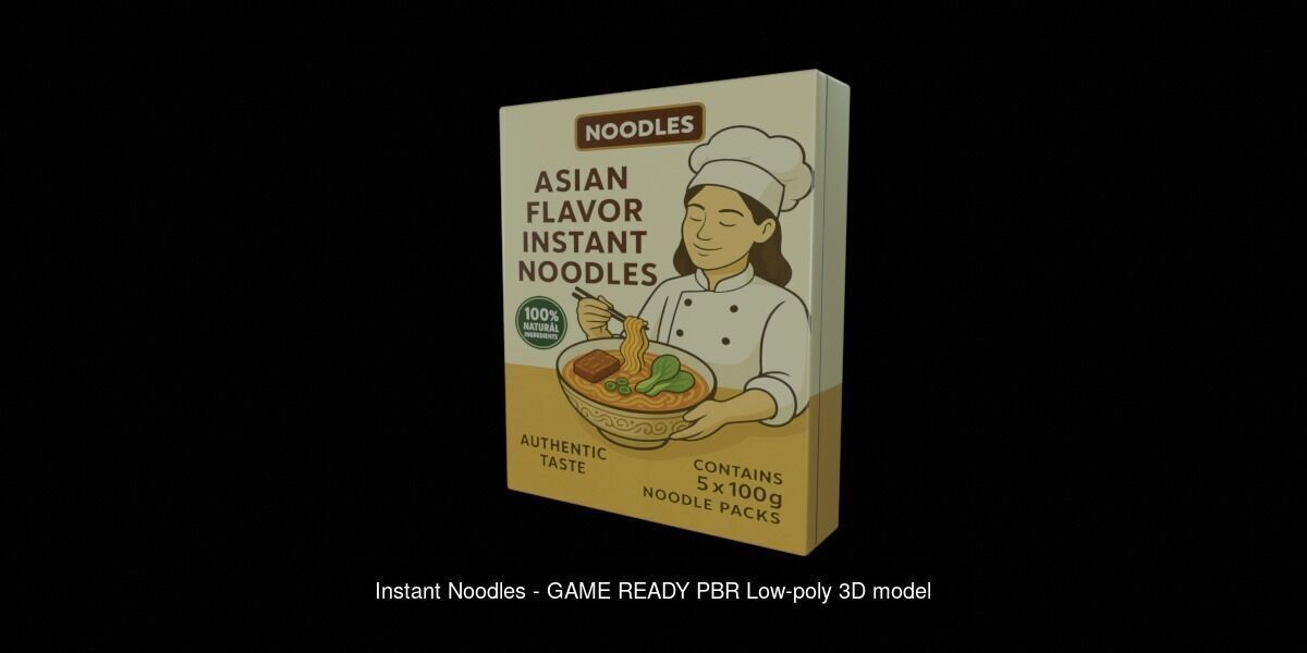 Instant Noodle - Ramen - 100 Different Texture Version 3D Model Collection_94