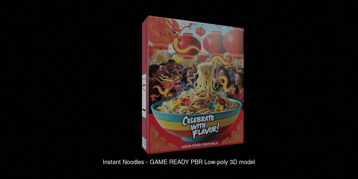 Instant Noodle - Ramen - 100 Different Texture Version 3D Model Collection_79