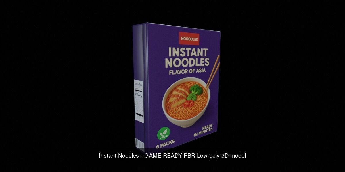 Instant Noodle - Ramen - 100 Different Texture Version 3D Model Collection_111