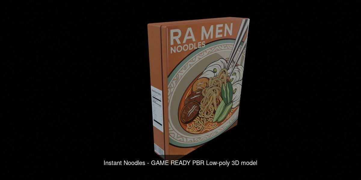 Instant Noodle - Ramen - 100 Different Texture Version 3D Model Collection_83