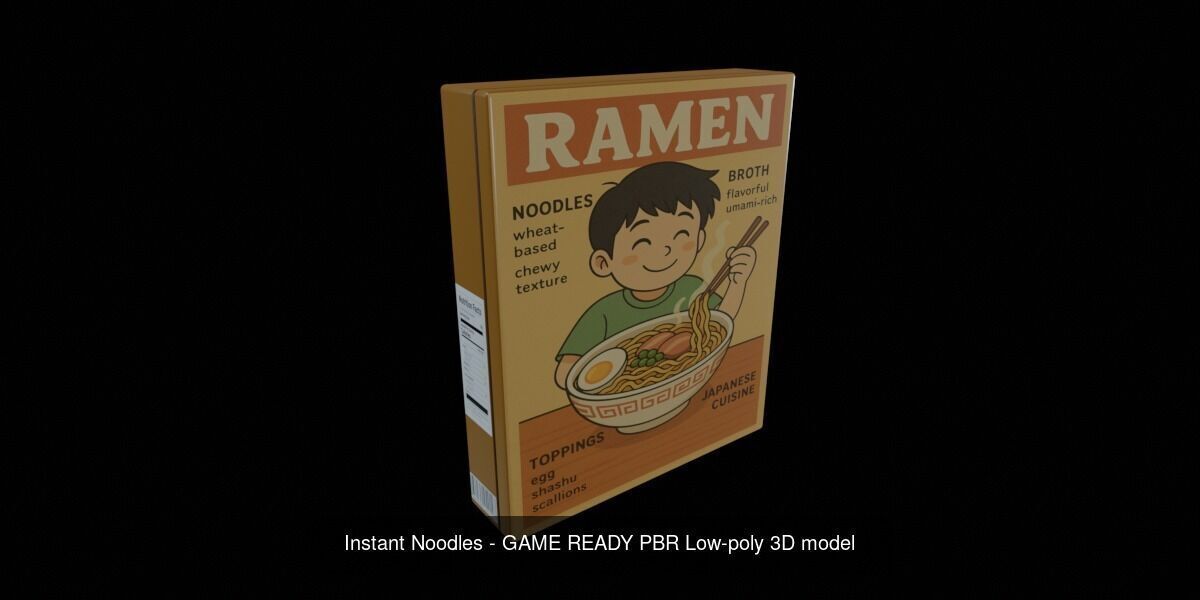 Instant Noodle - Ramen - 100 Different Texture Version 3D Model Collection_102