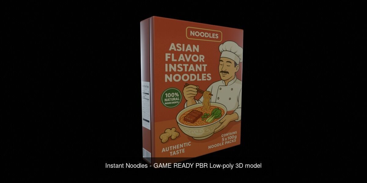 Instant Noodle - Ramen - 100 Different Texture Version 3D Model Collection_96