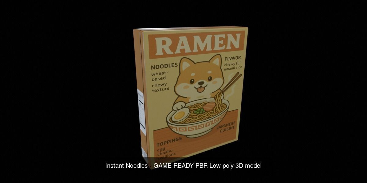 Instant Noodle - Ramen - 100 Different Texture Version 3D Model Collection_101