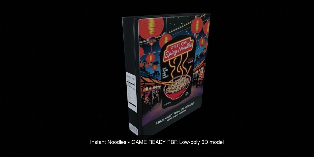 Instant Noodle - Ramen - 100 Different Texture Version 3D Model Collection_15