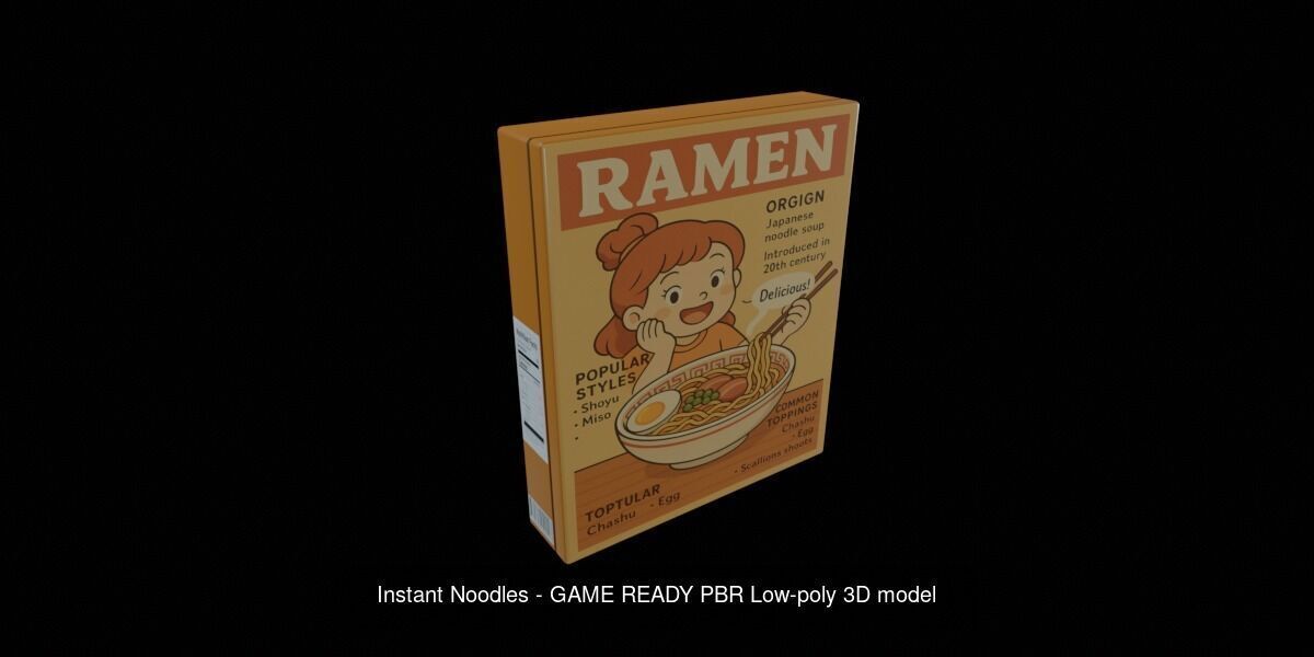 Instant Noodle - Ramen - 100 Different Texture Version 3D Model Collection_103