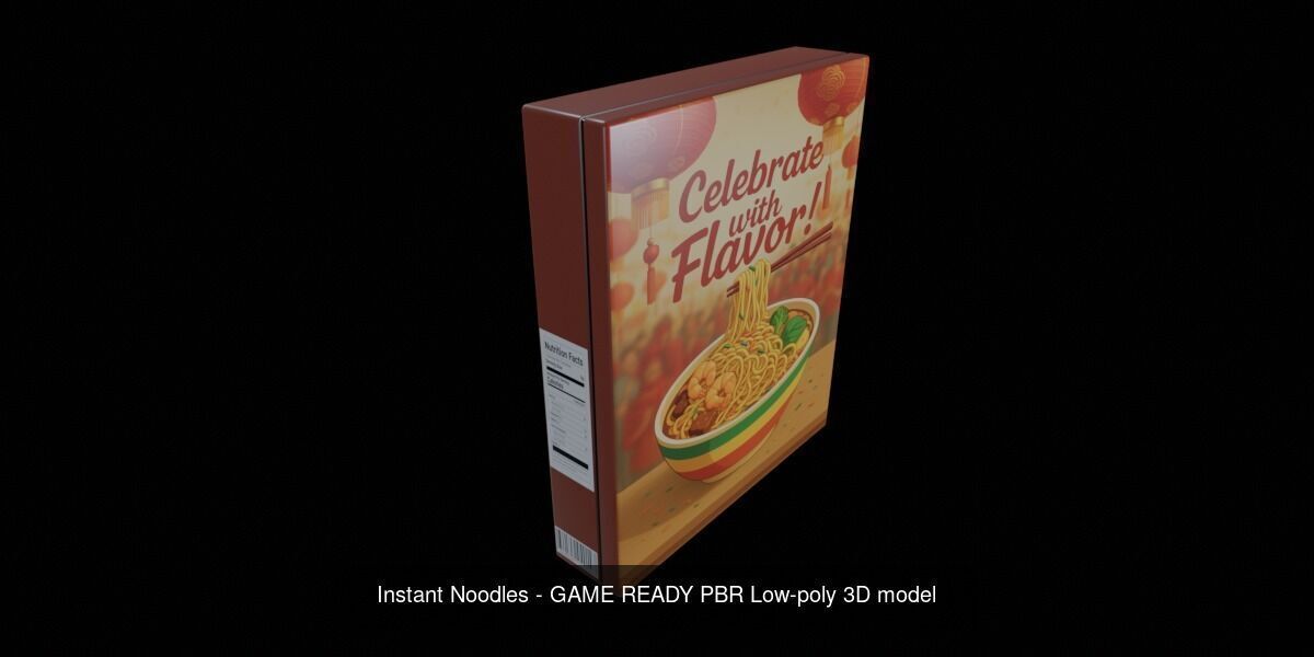 Instant Noodle - Ramen - 100 Different Texture Version 3D Model Collection_76
