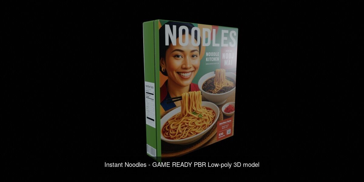 Instant Noodle - Ramen - 100 Different Texture Version 3D Model Collection_85