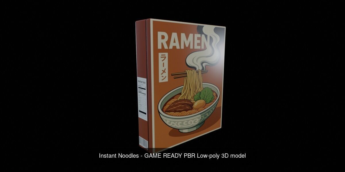 Instant Noodle - Ramen - 100 Different Texture Version 3D Model Collection_84