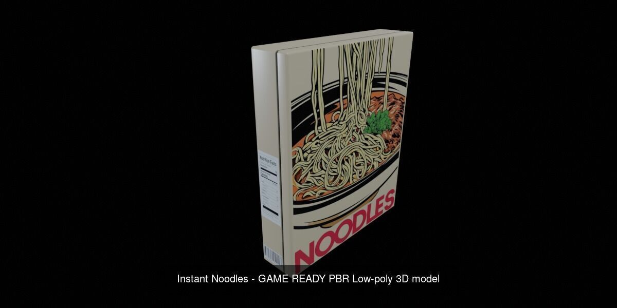 Instant Noodle - Ramen - 100 Different Texture Version 3D Model Collection_92