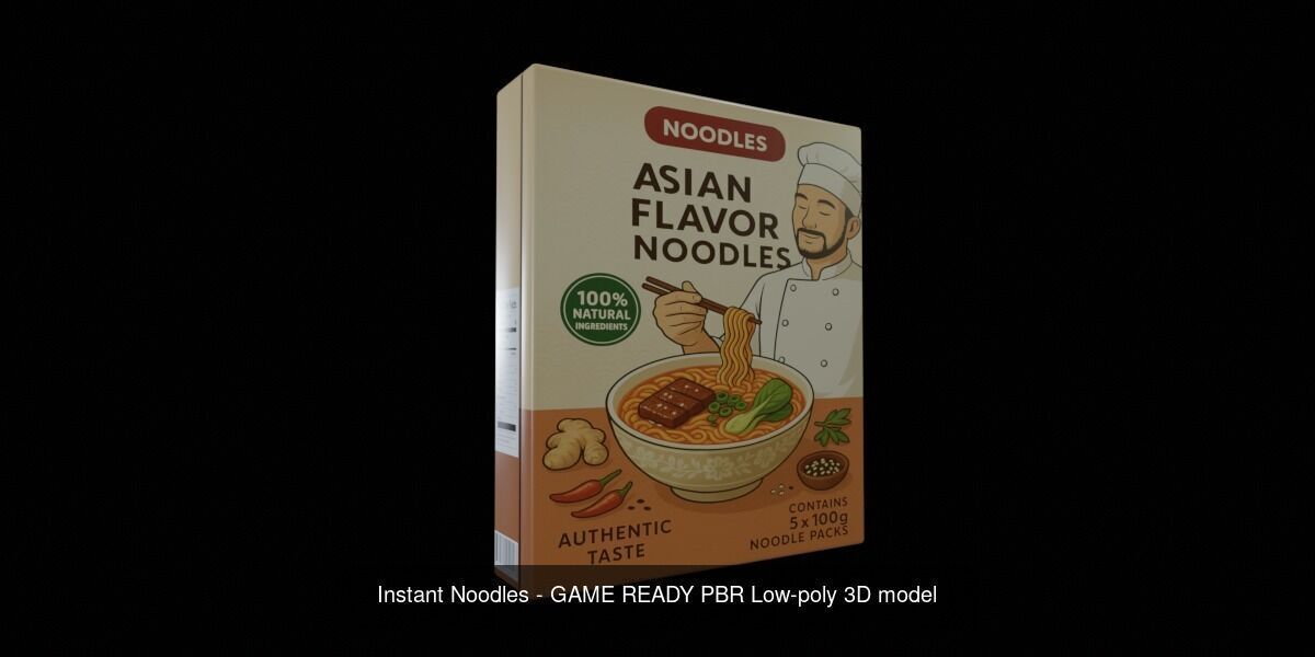 Instant Noodle - Ramen - 100 Different Texture Version 3D Model Collection_97