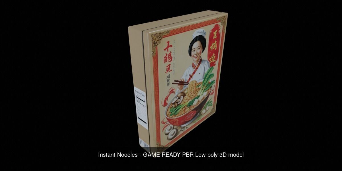 Instant Noodle - Ramen - 100 Different Texture Version 3D Model Collection_26