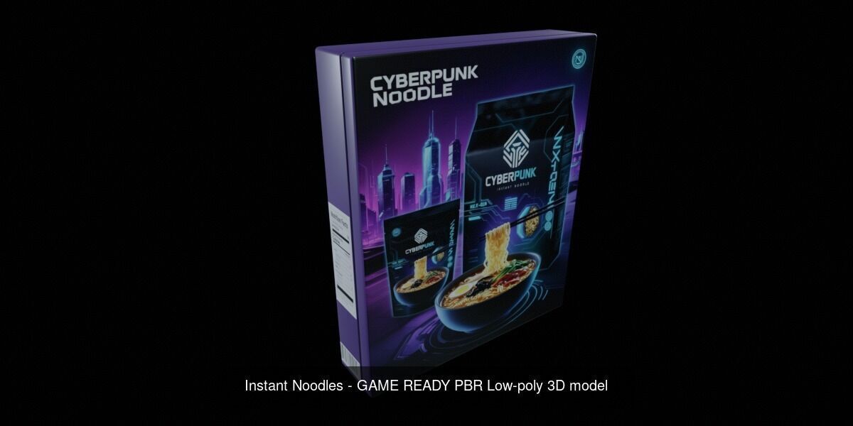 Instant Noodle - Ramen - 100 Different Texture Version 3D Model Collection_47