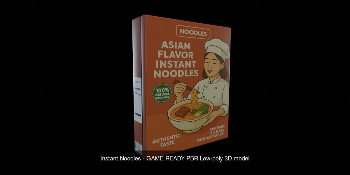 Instant Noodle - Ramen - 100 Different Texture Version 3D Model Collection_95