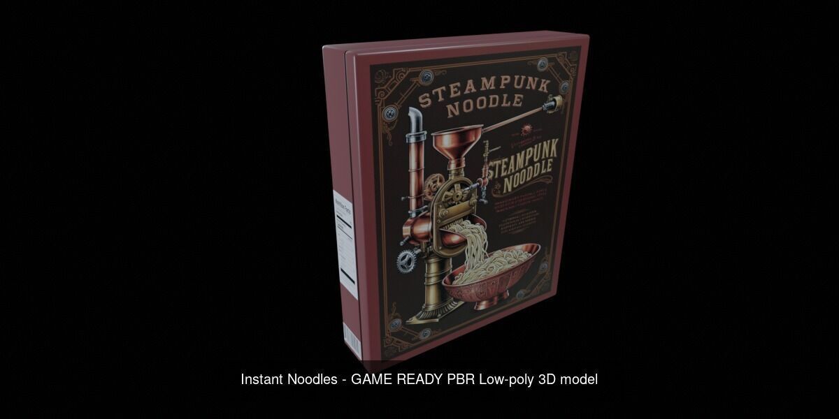 Instant Noodle - Ramen - 100 Different Texture Version 3D Model Collection_67
