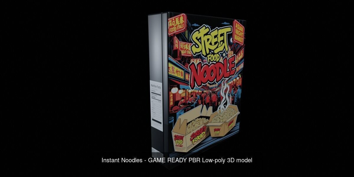 Instant Noodle - Ramen - 100 Different Texture Version 3D Model Collection_38