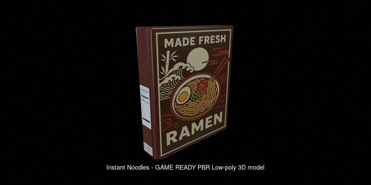 Instant Noodle - Ramen - 100 Different Texture Version 3D Model Collection_106