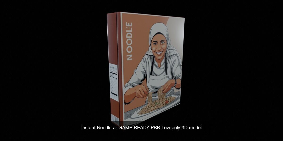 Instant Noodle - Ramen - 100 Different Texture Version 3D Model Collection_68