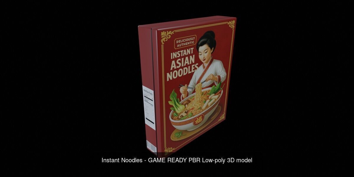 Instant Noodle - Ramen - 100 Different Texture Version 3D Model Collection_62