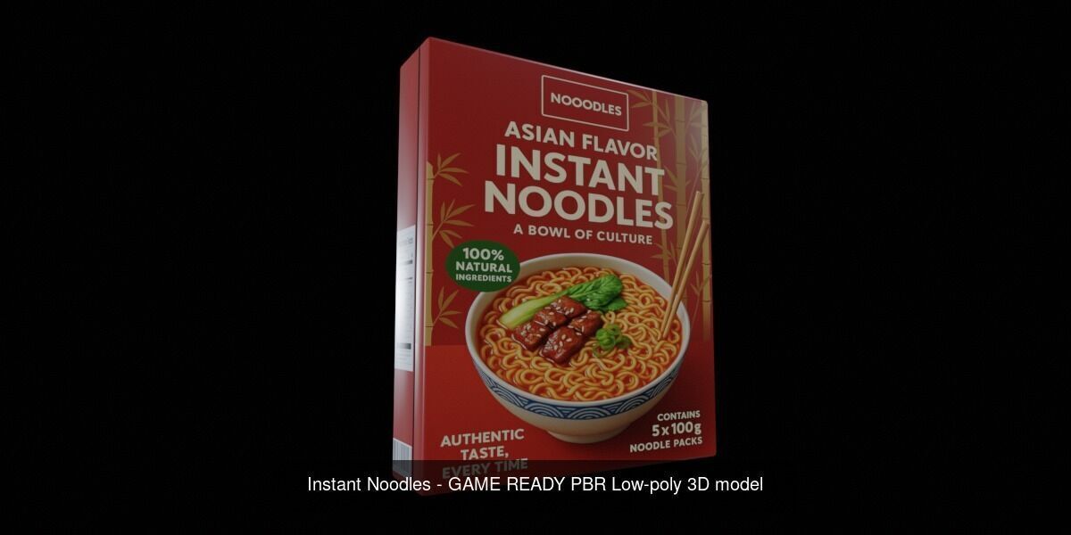 Instant Noodle - Ramen - 100 Different Texture Version 3D Model Collection_98
