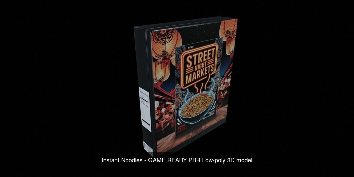 Instant Noodle - Ramen - 100 Different Texture Version 3D Model Collection_14
