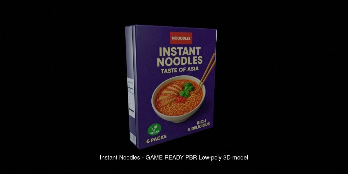 Instant Noodle - Ramen - 100 Different Texture Version 3D Model Collection_45